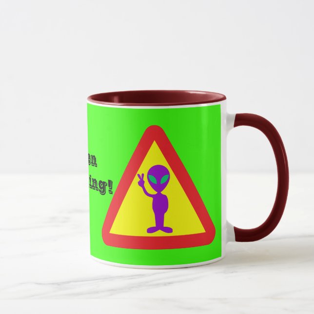 Alien-Warnung Tasse (Rechts)