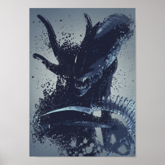 Alien Warrior Spritzer Artwork Poster