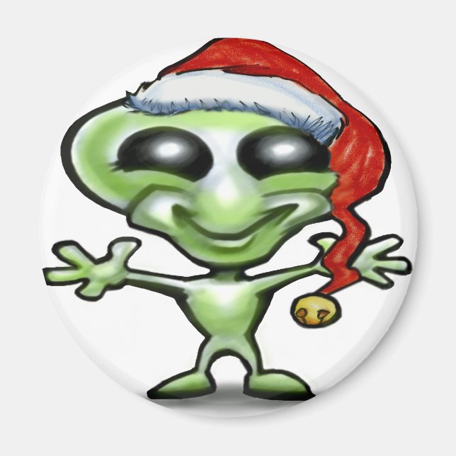 Alien Weihnachten Magnet (Vorne)