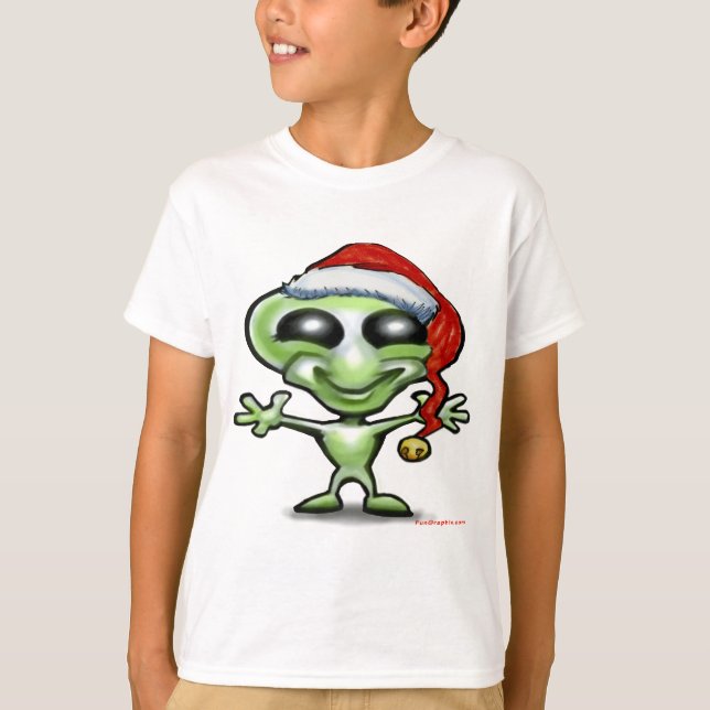 Alien Weihnachten T-Shirt (Vorderseite)