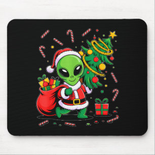 Alien-Weihnachtsbaum-Xmas-Lichter Lustige Feiertag Mousepad