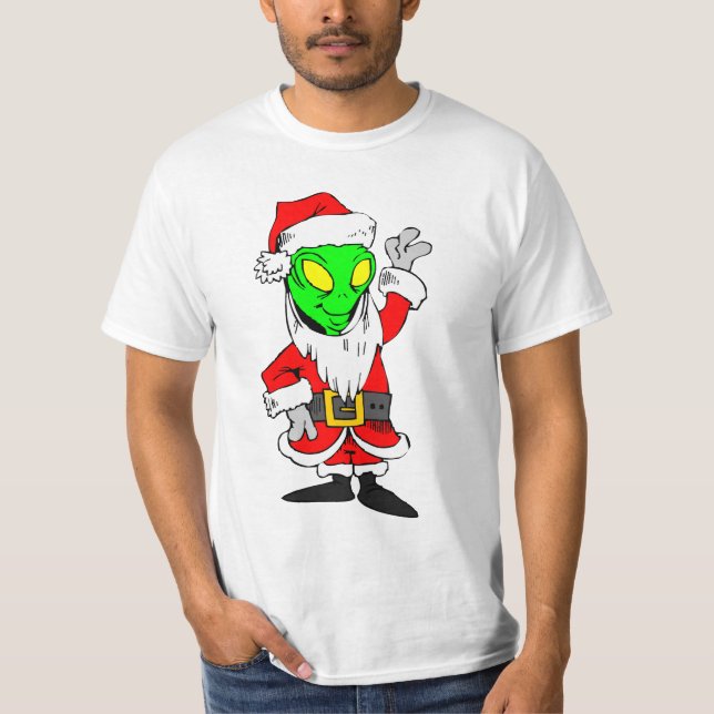 alien Weihnachtsmann T-Shirt (Vorderseite)
