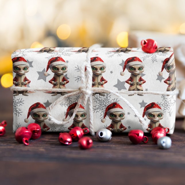 Alien-Weihnachtsmuster Geschenkpapier (Von Creator hochgeladen)