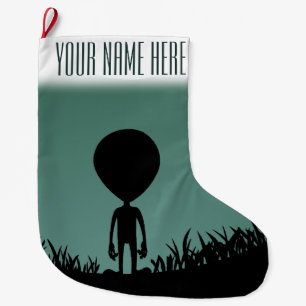 Alien-WeihnachtsStrumpf-kundenspezifischer Großer Weihnachtsstrumpf