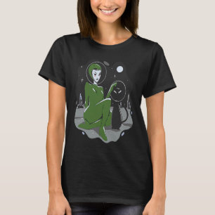 Alien Weltraum Außerirdischen für Kostümkatze T-Shirt