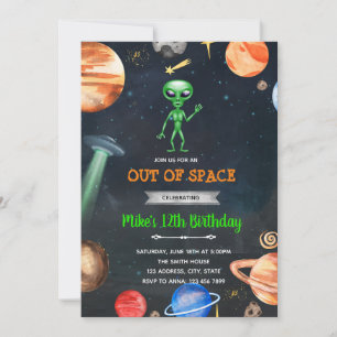 Alien Weltraumgalaxie Party Einladung
