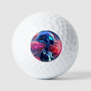 Alien Wisdom Psychedelic Scifi Art Golfball