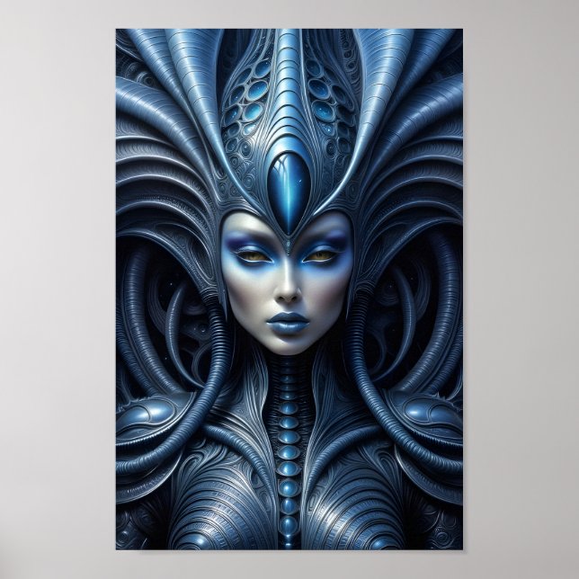 Alien Woman - 016 - Night Vision - Fantasy Art Poster (Vorne)