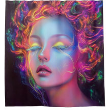 Alien Woman mit kosmischem Haar