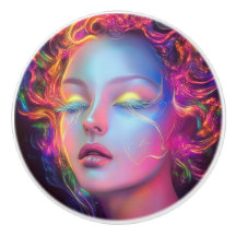 Alien Woman mit kosmischem Haar