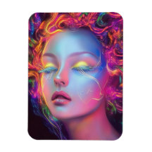 Alien Woman mit kosmischem Haar