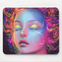 Alien Woman mit kosmischem Haar