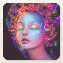Alien Woman mit kosmischem Haar