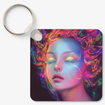 Alien Woman mit kosmischem Haar