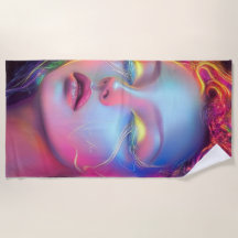 Alien Woman mit kosmischem Haar