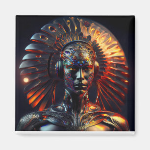 Alien Woman mit Metallheizung Magnet