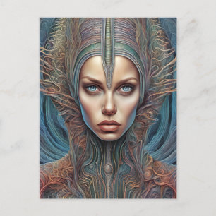 Alien Woman Postkarte