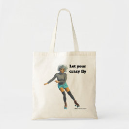 Alien Woman Roller Skaten Fantasy Art Budget Tasch Tragetasche