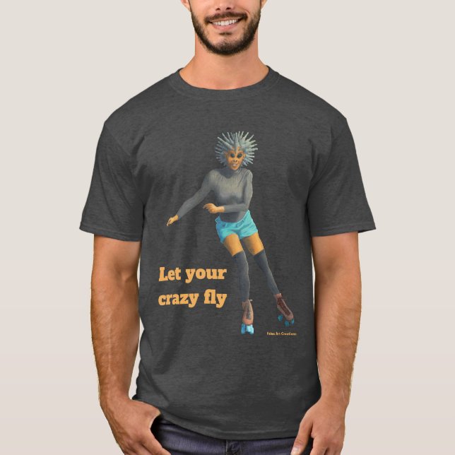 Alien Woman Roller Skater Fantasy Art Shirt (Vorderseite)
