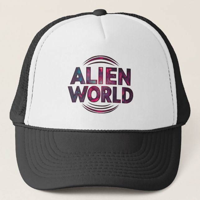 Alien World Hat Truckerkappe (Vorderseite)