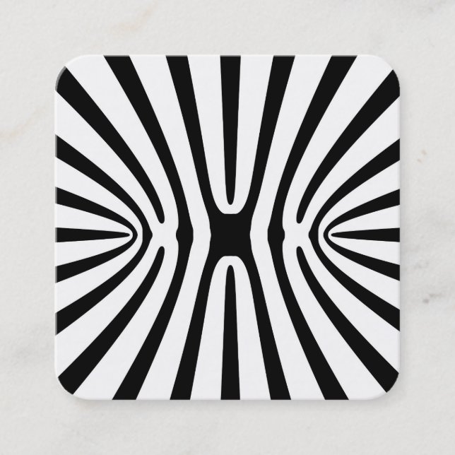 Alien Xebra Quadratische Visitenkarte (Vorderseite)