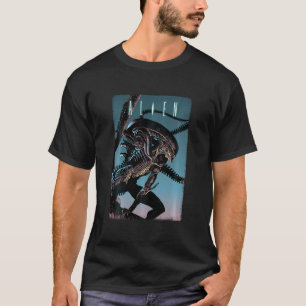 Alien Xenomorph Illustriert Poster T-Shirt