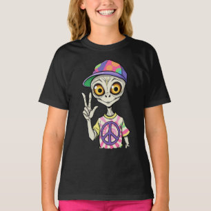 Alien zeigt das Hand Peace Zeichen 1 T-Shirt