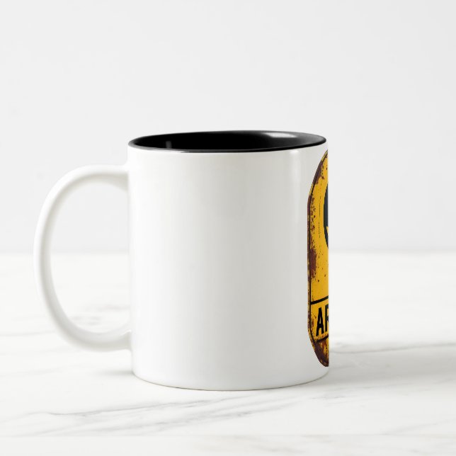 Alien Zone Alert Mug – Beware the Unknown (Gauche)
