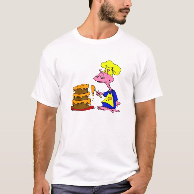 Alien-Zuckerguss-Kuchen T-Shirt (Vorderseite)