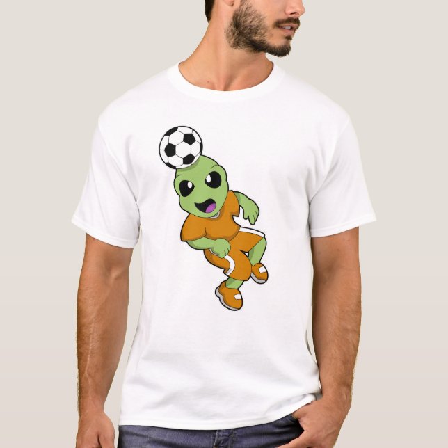 Alien zum Fußball T-Shirt (Vorderseite)