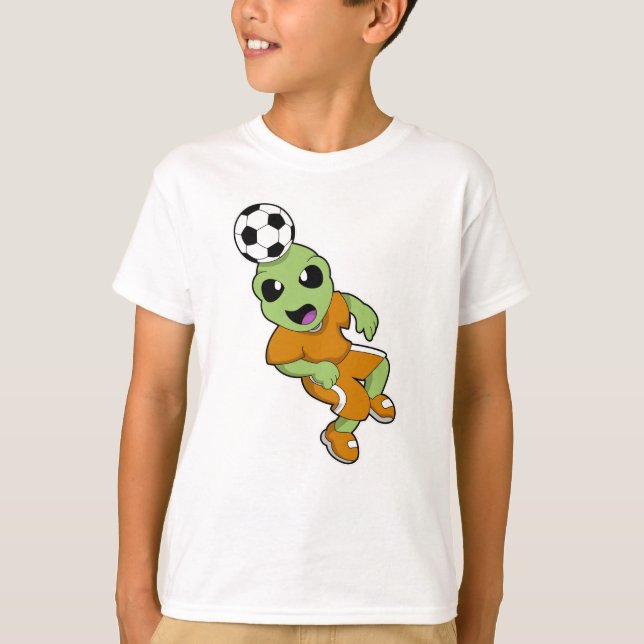 Alien zum Fußball T-Shirt (Vorderseite)