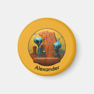 Aliene Familie Magnet