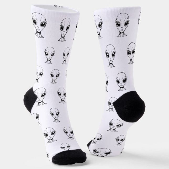 Aliengesicht Socken (Gewinkelt)