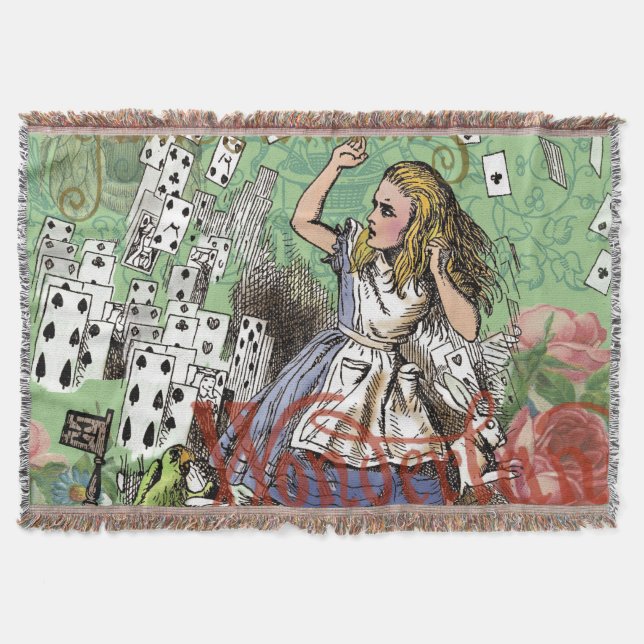 Alienkarten Wunderland Haskaninchen Decke (Vorderseite)