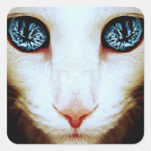 alienkatzengesicht - Aufkleber