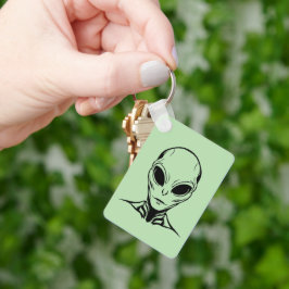 Alienkopf Schlüsselanhänger