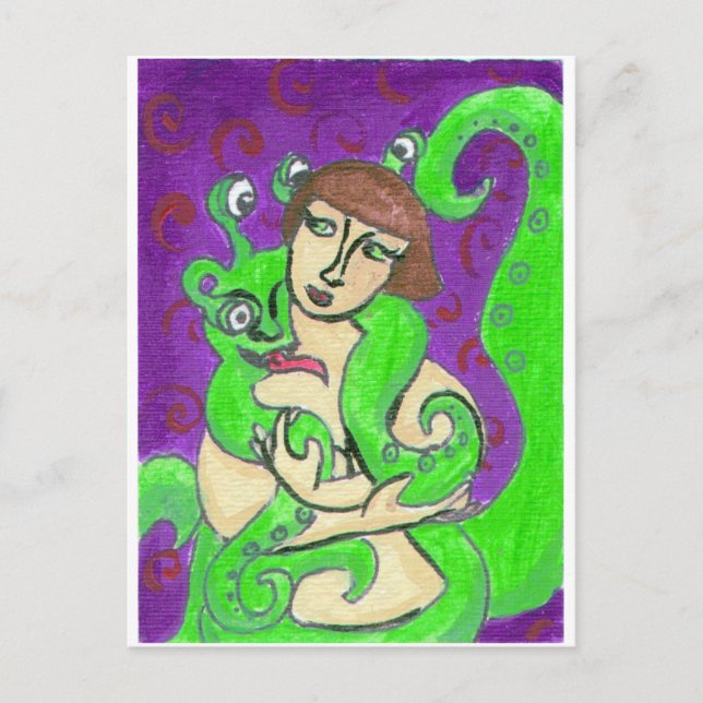 AlienLover Postkarte (Vorderseite)