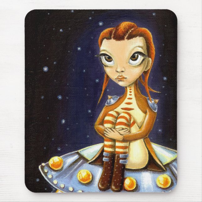 Alienmädchen Mousepad (Vorne)