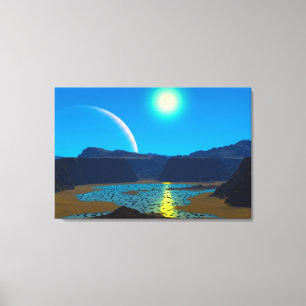 Alienplanet Leinwanddruck