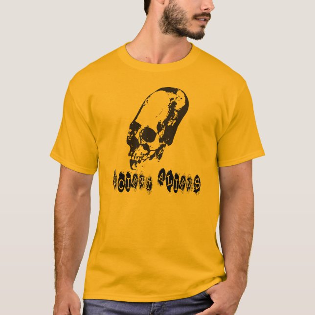 Aliens antiques - T-shirt ovale de crâne (Devant)