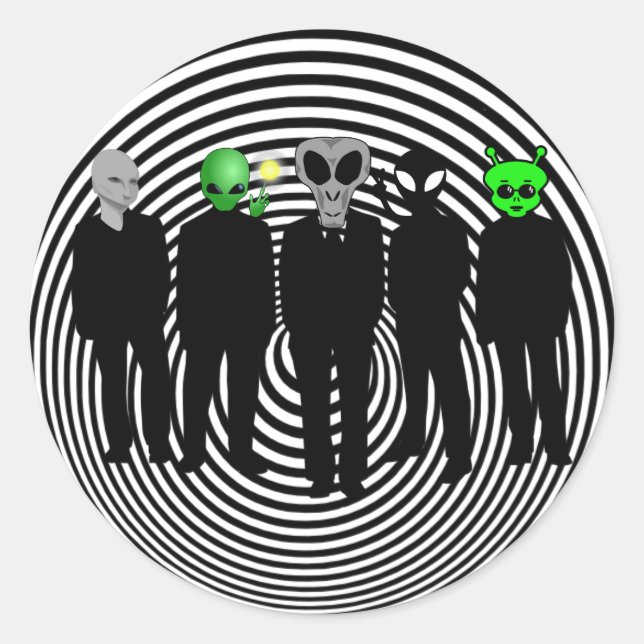 Aliens en autocollants noirs (Devant)