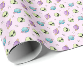 Aliens Geschenkpapier