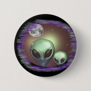 Aliens Graue Button