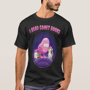 Aliens Ich lese Kometenbücher Haustierkatze Wis T-Shirt