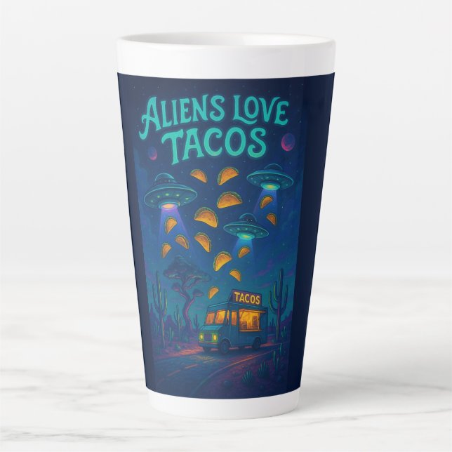 Aliens lieben Tacos Milchtasse (Vorderseite)
