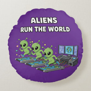 Aliens regieren die Welt Rundes Kissen