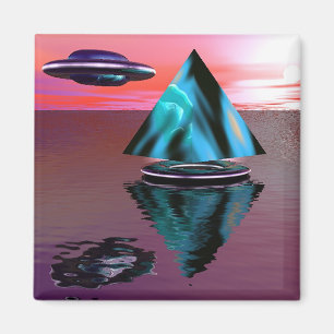 Alienschiff und Pyramidemagnet Magnet