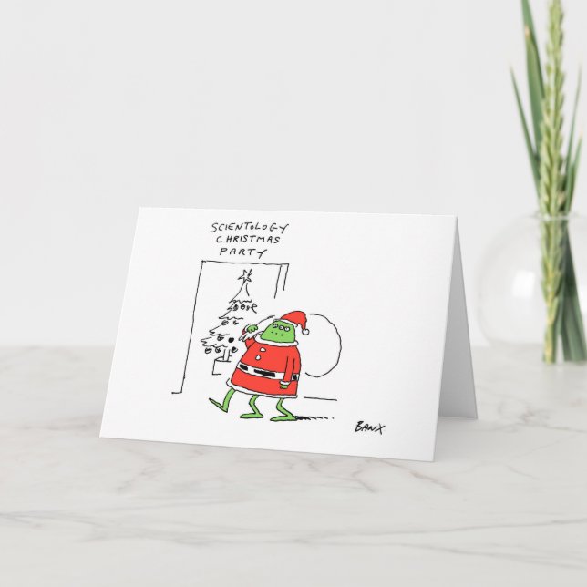 Alienscientologist-Weihnachtskarte Feiertagskarte (Vorderseite)