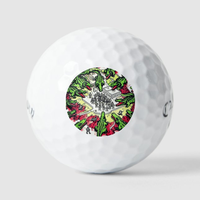 ALIGATOR ALCATRAZ  GOLFBALL (Vorderseite)