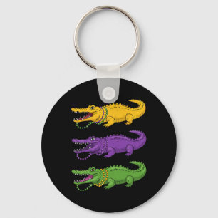 Aligator Crocodiles Louisiana Mardi Gras Frauen Mä Schlüsselanhänger